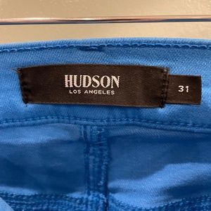 Bright blue Hudson skinny jeans size 31